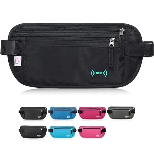 AIKELIDA affordable RFID blocking travel wallet money belt