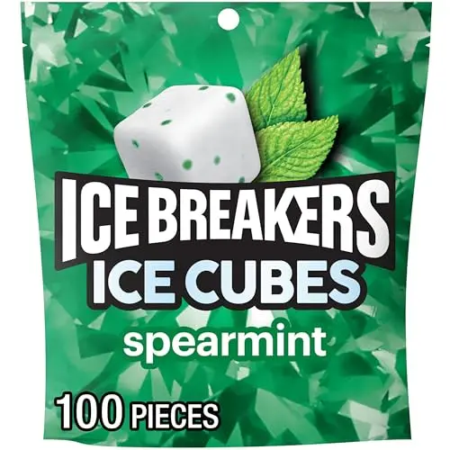 ICE BREAKERS Ice Cubes spearmint sugar-free chewing gum pouch