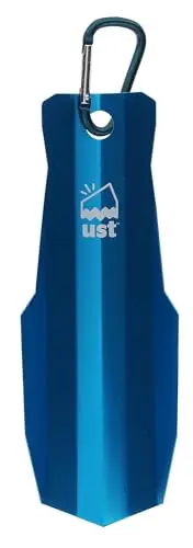UST blue aluminum ultralight hand shovel with carabiner