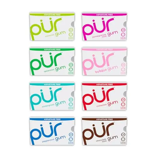 PUR Gum aspartame-free chewing gum variety pack