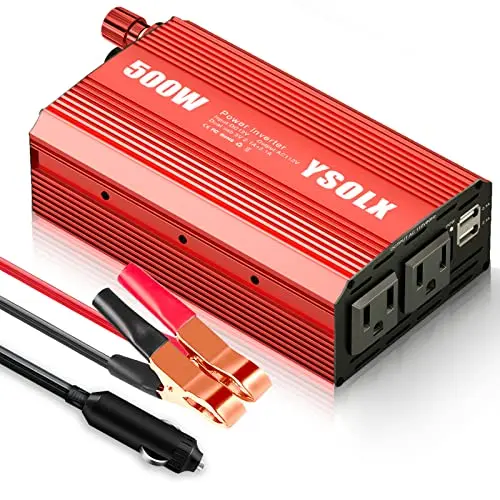 YSOLX 500W power inverter with red casing