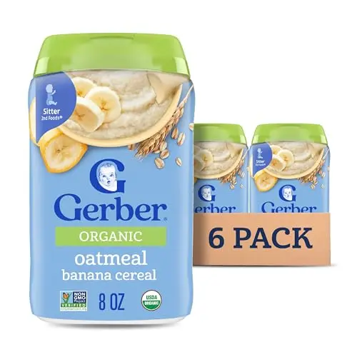 Gerber Organic Oatmeal Banana baby cereal