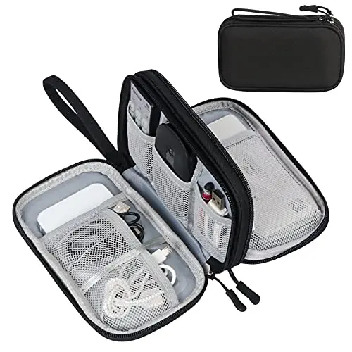 FYY compact cable organizer pouch in black