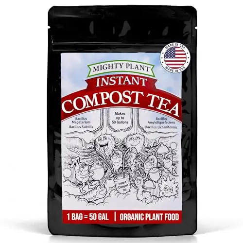 Mighty Plant Instant Compost Tea powder in a 5-ounce container