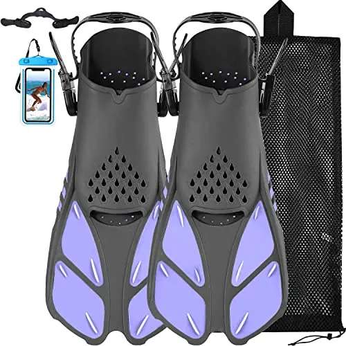 Happyouth swim fins with adjustable straps and mesh bag