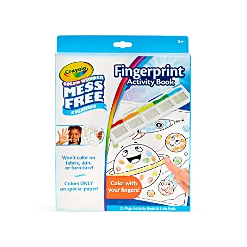 Crayola Color Wonder fingerprint ink painting activity set with multiple colors