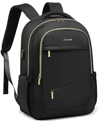LOVEVOOK black slim laptop backpack for business travel