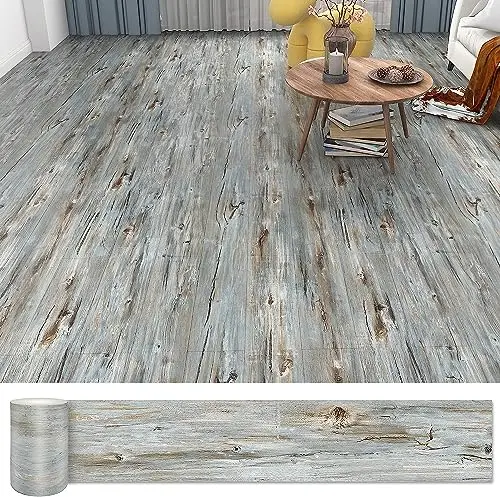 Lareko self-adhesive vinyl floor tiles with wood grain texture