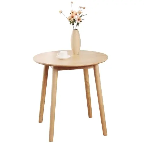 OGMILL round wooden dining table in mid-century modern style