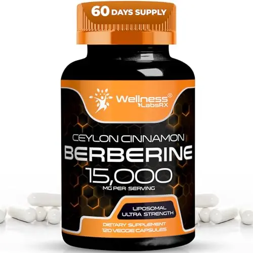 WELLNESS LABSRX Berberine supplement with ceylon cinnamon and other natural ingredients