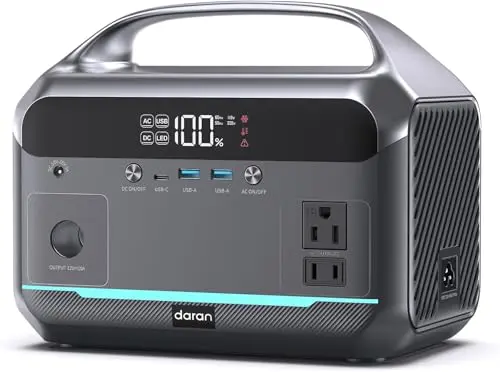 DaranEner portable power station with LiFePO4 battery technology