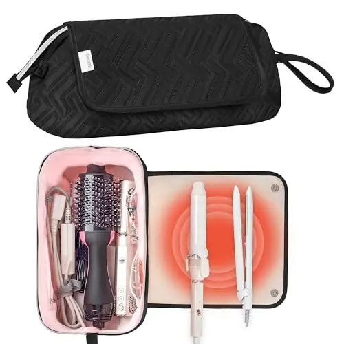 LEUDES hair tools travel bag with doctor bag style opening