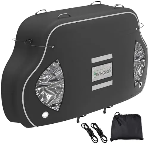 RVINGPRO bike cover with transparent TPU windows for tail lights
