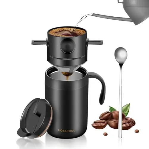 OARSE collapsible pour over coffee maker set with stainless steel mug