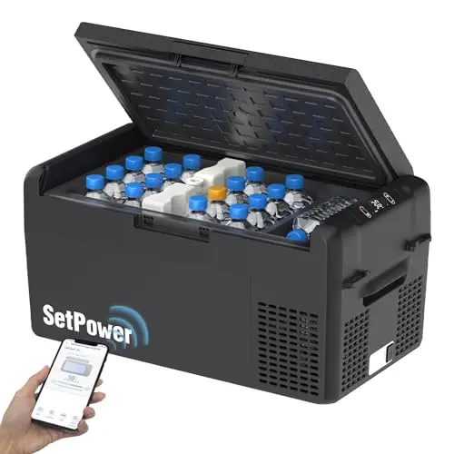 Setpower portable car refrigerator with digital display