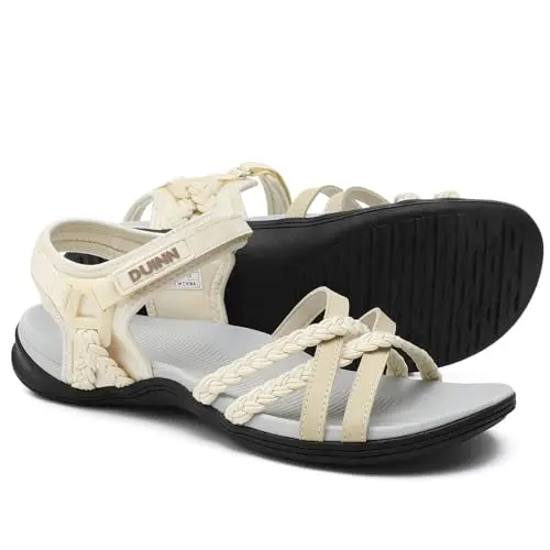 UBFEN Women's Hiking Sport Sandals in beige