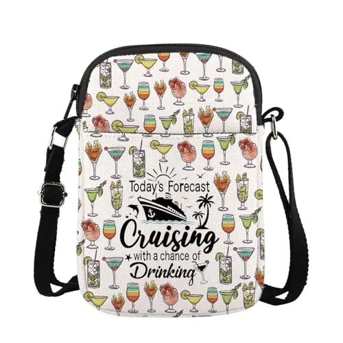 MAOFAED cruising-themed crossbody bag with fun print and multiple pockets