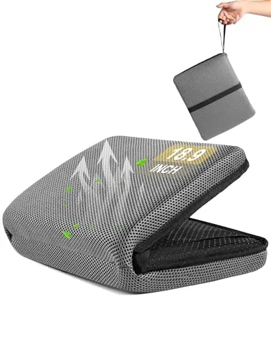 FASTMOMENT foldable black seat cushion showing breathable mesh fabric