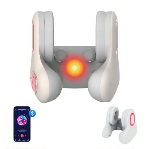 LEWITOOLS travel neck pillow with built-in Bluetooth headset in heart shape