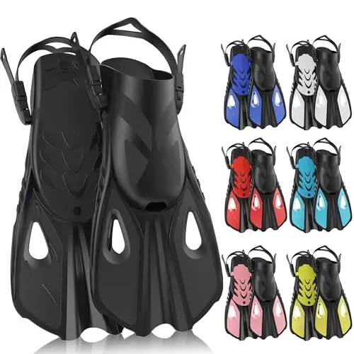 MELUMILU snorkel fins with reinforced sole and adjustable straps