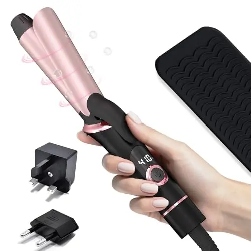 NFie black mini curling wand with adapters