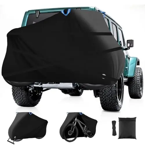SIRUITON multi-size bike cover for transport on car hitch rack