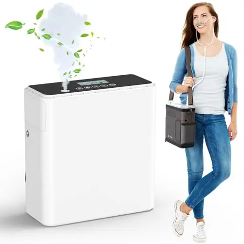 Molecular Products portable oxygen concentrator with removable battery pack
