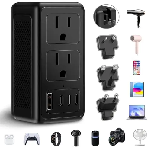 IPLUSO 1000W voltage converter with multiple USB ports